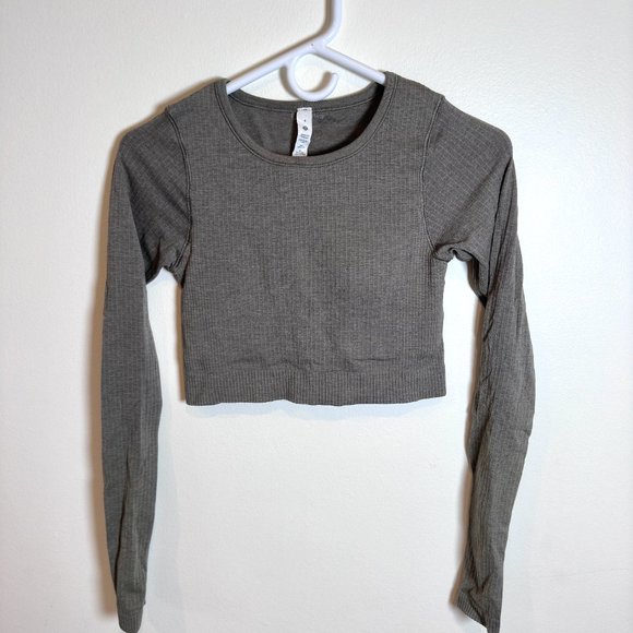 Lululemon Ebb to Street Long Sleeve Shirt Rover Size 4 - Picture 2 of 4